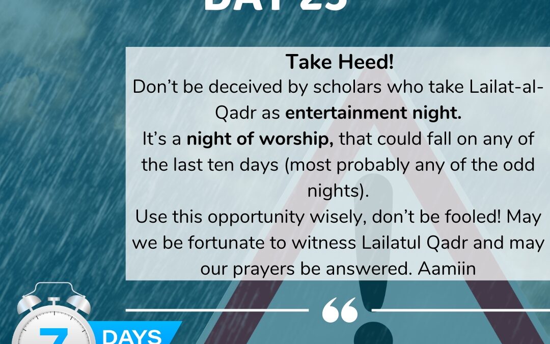 Day 23: Can we celebrate Laylat al-Qadr?